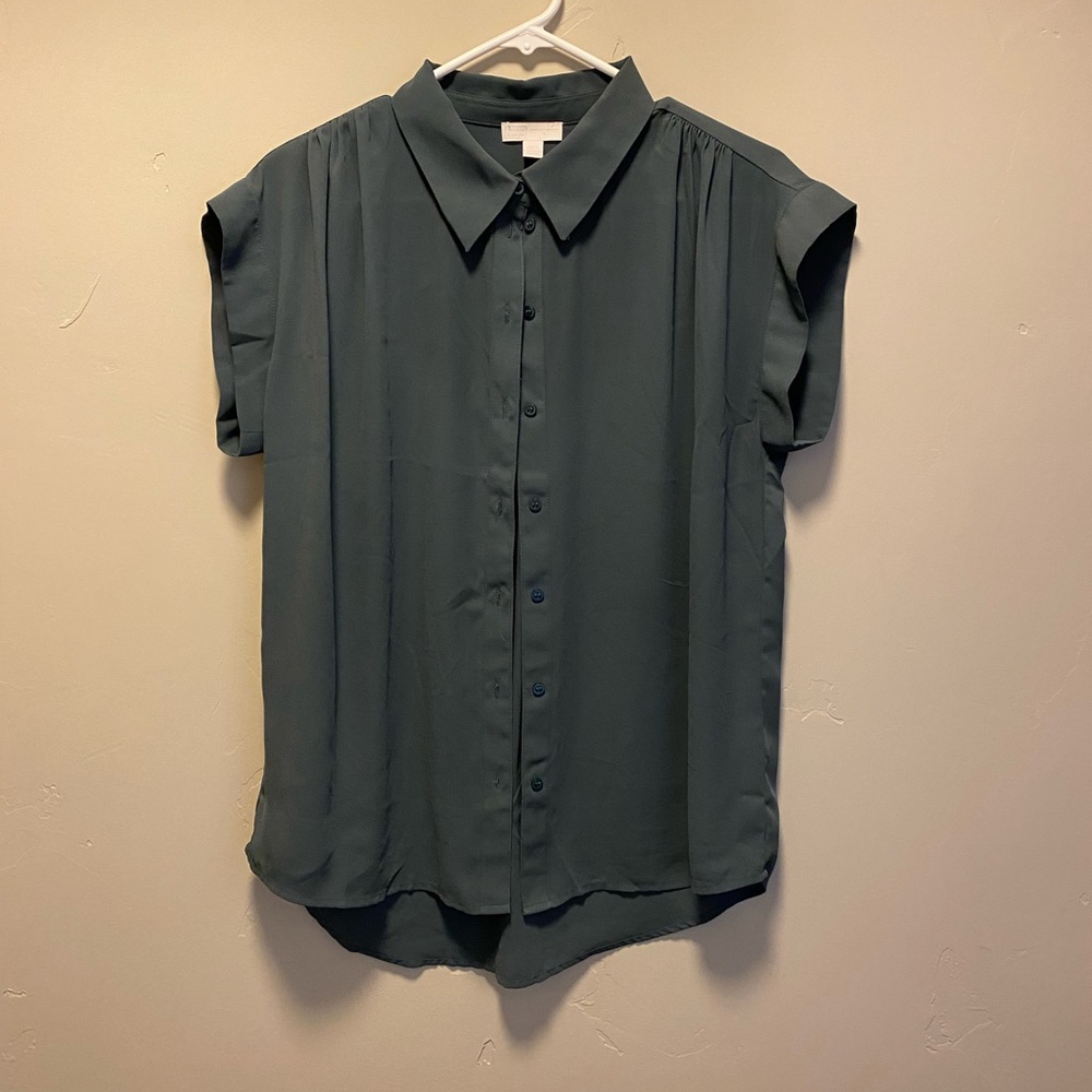 Gray button up